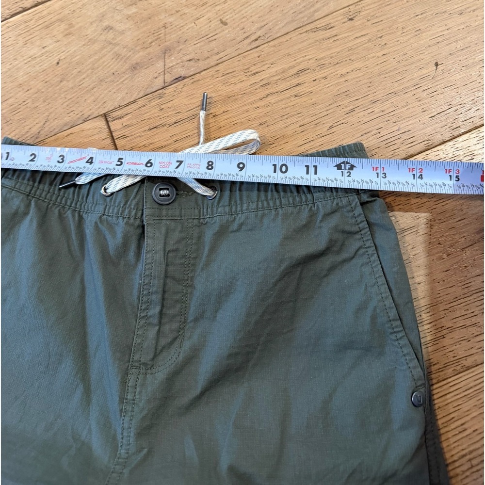 Vuori Ripstop Wide Leg Pants Army Green VW416 Organic Cotton Womens XS (390) - Picture 4 of 10